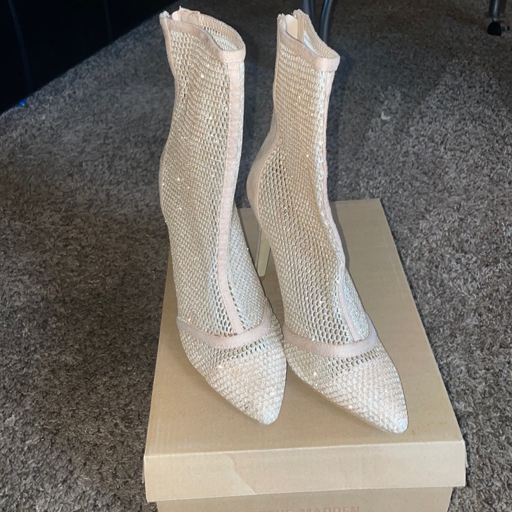 Shimmer gold heels